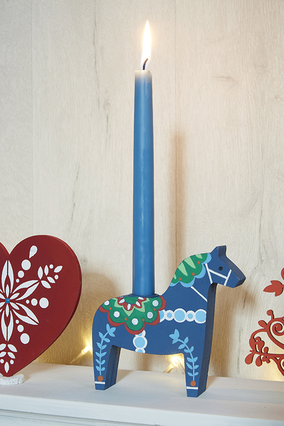 décoration Noël folk chandelier cheval